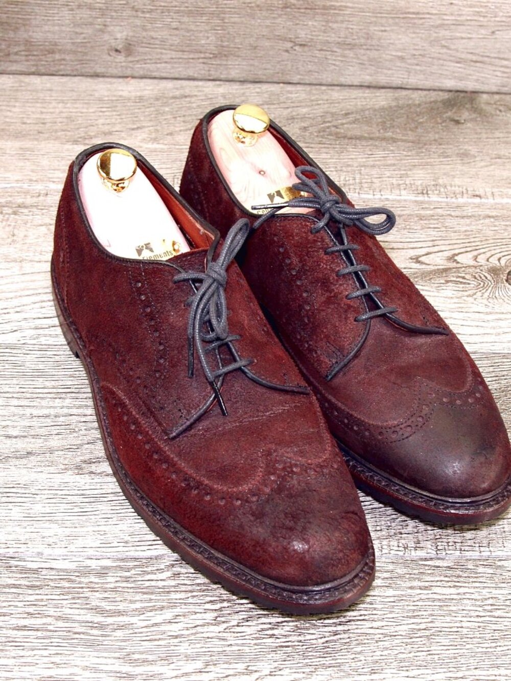 Allen Edmonds BIG SUR 9.5 D Brown Roughout * add $15 new Cedar Trees